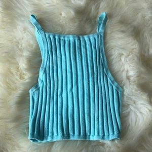 Aritzia High Neck Crop Top